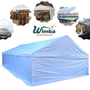 4x8m Commercial Grade 500gsm PVC Carport / Storage Marquee